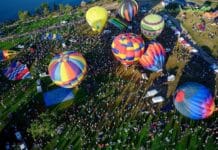 Aerial view of Labor Day Liftoff