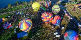 Aerial view of Labor Day Liftoff