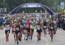 Start of Pikes Peak Marathon in 2018