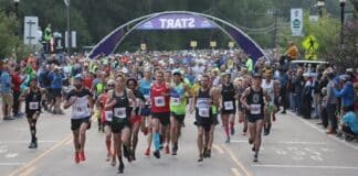Start of Pikes Peak Marathon in 2018