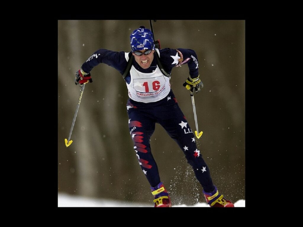 Michael Brothers at the Military Olympic Biathlon Trials in Jericho Vermont in 2001.