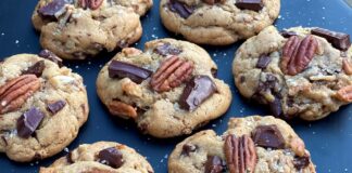 Bourbon Pecan Chocolate Chunk Cookies
