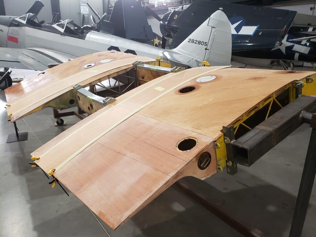 WWII Aviation Museum PT-19 Trainer being restored