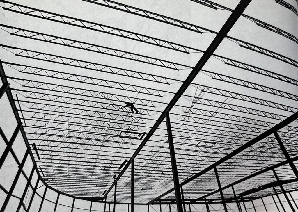 Horst Schafer Steel Framework in Factory Hall Colorado Springs 1978