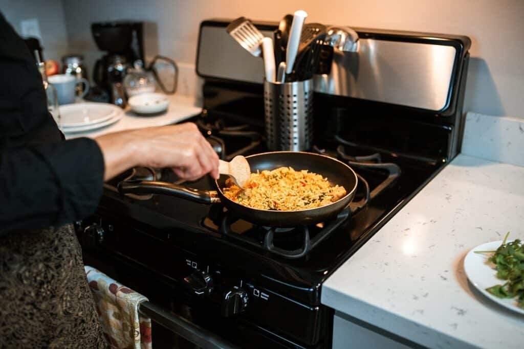 Cooking on a Gas Stove