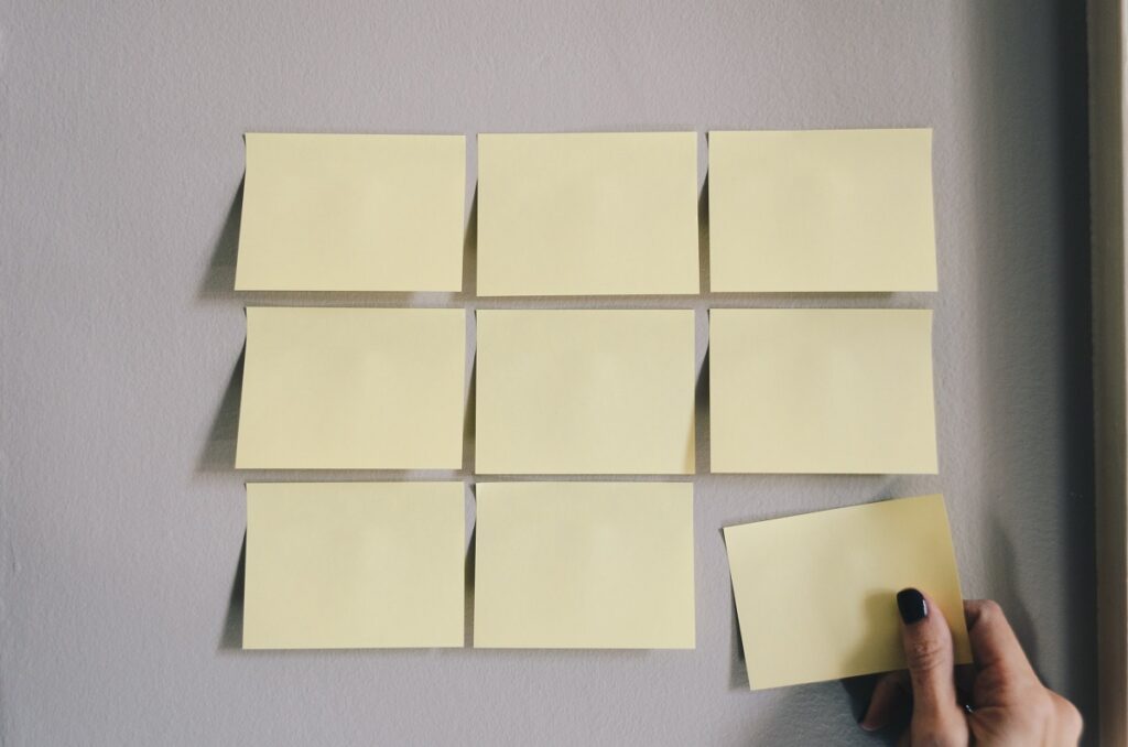 Resolutions Sticky Notes Wall