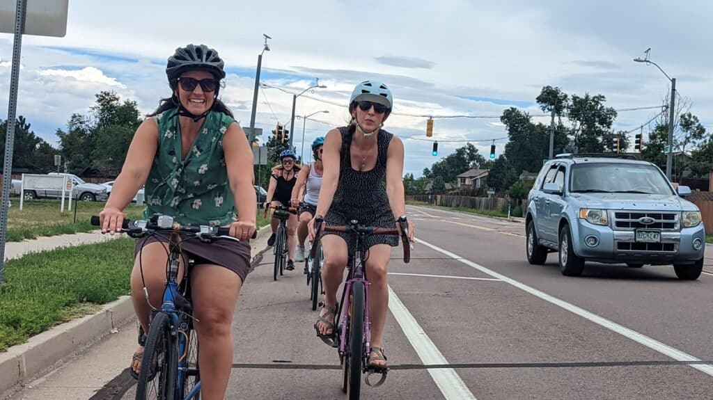 Allen Beauchamp Ladies Enjoying an Urban Ride