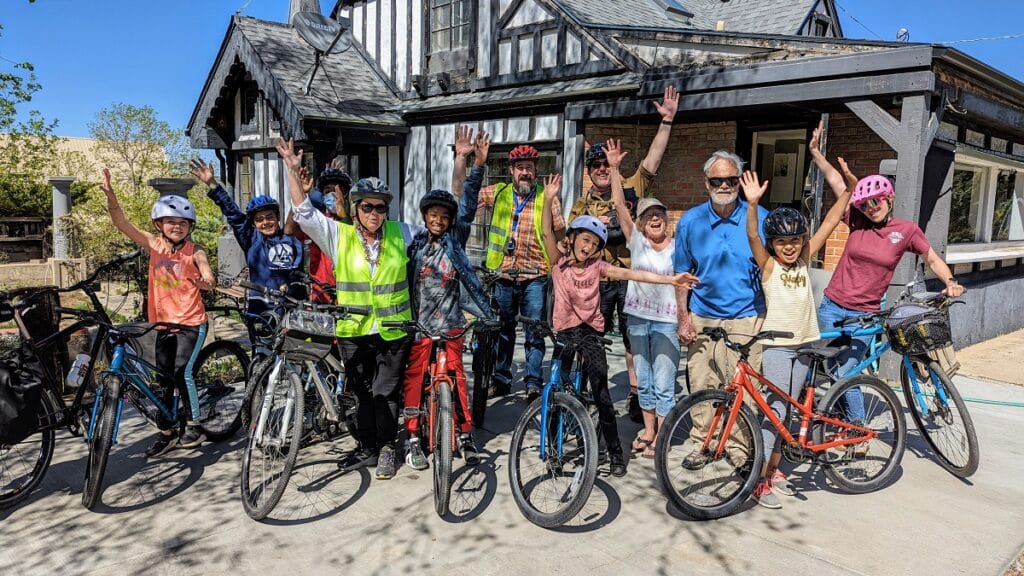 Kids on Bikes A group out on a Kids On Bikes bike ride in Colorado Springs