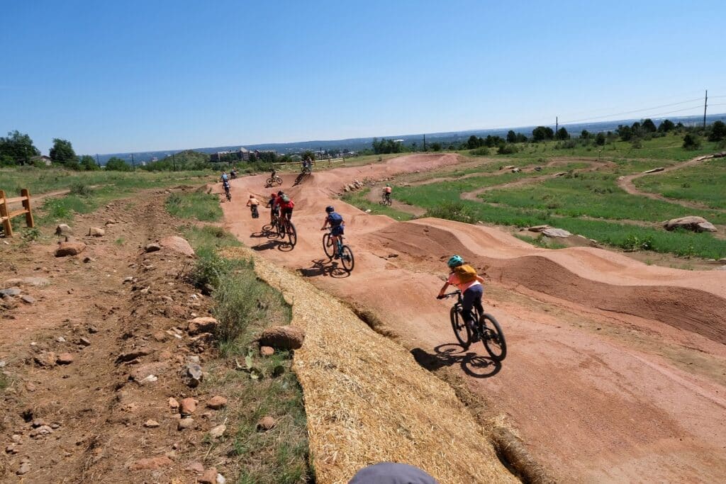 Kids on Bikes Kids running a bike course