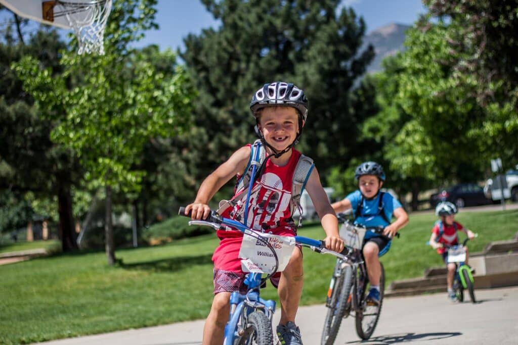 Kids on Bikes Kids enjoying their bikes at a Kids On Bikes event in Colorado Springs in Summer 2022