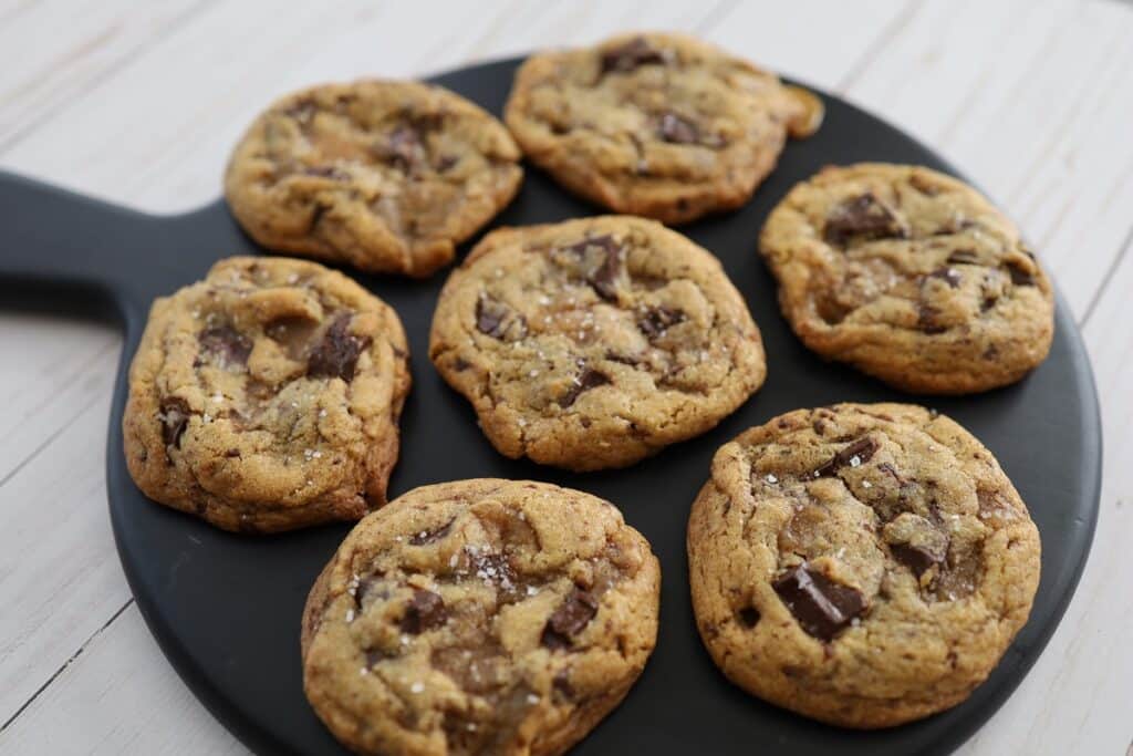 Browned Butter Toffee Chocolate Chunk Cookies
