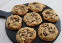 Browned Butter Toffee Chocolate Chunk Cookies