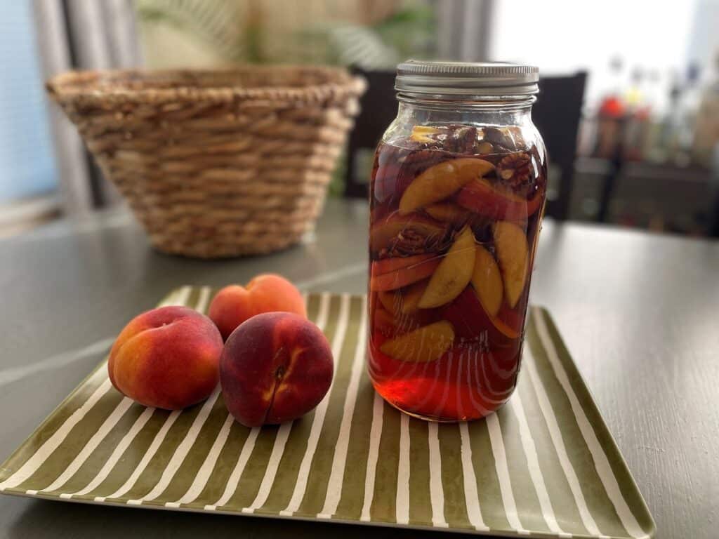 Peach Pecan Infused Bourbon