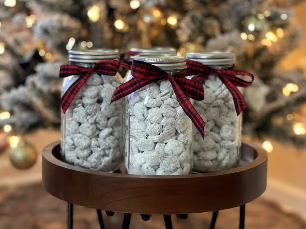 Puppy Chow Jars Christmas