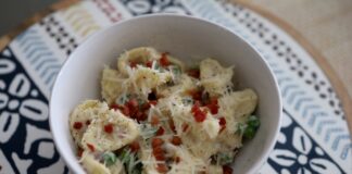 Tortellini with Peas & Pancetta